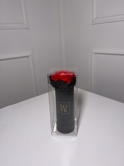 Pack Love Rouge - Ours en fleurs rouge + Rose Love Rouge