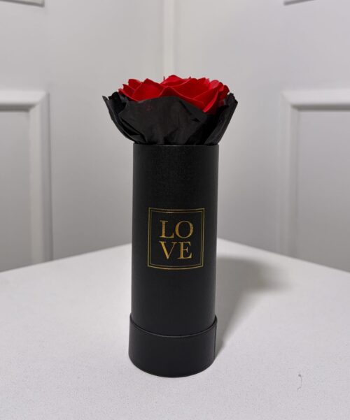 Pack Love Rouge - Ours en fleurs rouge + Rose Love Rouge
