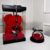 Pack Romance - Ours en fleurs rouge + Cloche Romance