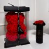 Pack Love Rouge - Ours en fleurs rouge + Rose Love Rouge